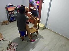 Hidden camera captures Peruvian teen with small tits in wet pussy deepthroat and doggystyle action on her birthday