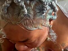 Ebony Pornstar Gives Sloppy Deepthroat Blowjob With Gagging And Cum In Mouth