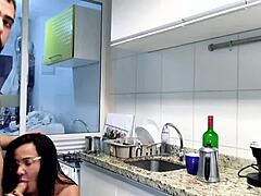 What if we fuck in the kitchen with big clit flashing? You want this Latina's big tits and pussy for breakfast?