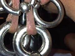 Oh man, filling up my pierced pussy with extreme bondage vibes! 😈