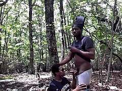 You think you can handle my deep throat skills while I lick your ass out in the forest?