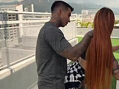 muscular coach fucks brazilian student outdoors with licking and balloon play