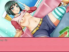 Big tits and ass get cum from blowjob, handjob, and footjob in femdom paradise