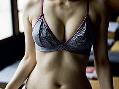 blindfolded asian girls get cute massage in sexy lingerie and panties