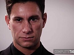 fetish brunette receives intense facial and mouth cumshot in hardcore scene