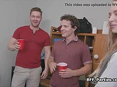 Foursome Dorm Blowjob Party