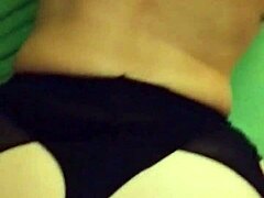 Blonde teacher in stockings teases with panties and bra in this milf fantasy scene