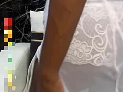 Hey, that cute Colombian flaquita with big tits and ass shakes it while destroying her narrow ass with a giant dildo.