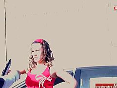 brunette teen 18+ with natural tits and curvy fat body picked up for monster big black cock interracial facial cum in mouth?