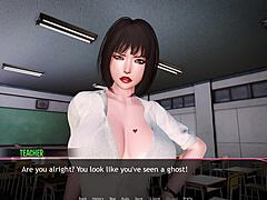 Murmur - Adam dreaming about a girl masturbating in 3D cartoon anime hentai game.