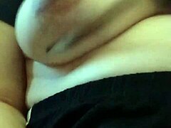 Gretala displays extreme nipple excitement on huge natural tits