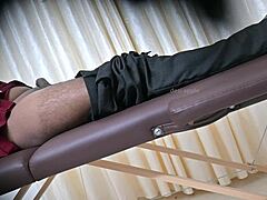 Doctor, slide your hand over my cock like that - lucky patient getting this intense handjob in hospital.