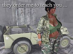 Hey, check out this new sergeant leading big tits group teasing in army uniform with old and young 18+ bdsm fingering.