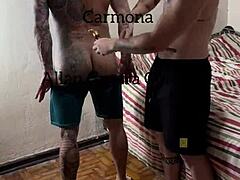 CARMONA MASSAGES NAKED ALLAN GUERRA AND TAKES ADVANTAGE OF HIS ASS