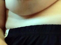 Gretala displays extreme nipple excitement on huge natural tits