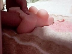 The guy cums hard inside his stepmom after rough anal 