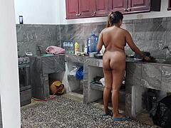 Stepdaughter Gets Naked For Stepfather At Home In Lingerie