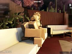 i uh meant to say the sexy elf girl and i got wild fucking around the whole sauna with creampie in doggystyle and missionary