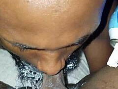 black men diving into ebony pussy with intense licks