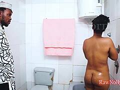 Overwhelmed by Desire as the Prince Ravishes the Maiden in the Steamy Bathroom