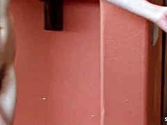 Redhead ginger girl with bushy pussy and perfect saggy tits seduces older guy next door for rough doggystyle fuck.