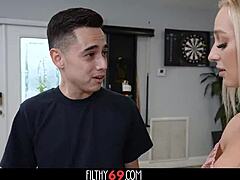 Blonde Stepmom Elana Bunnz Suggests Taboo POV Sex with Blowjob