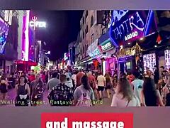 Walking down Walking Street in Pattaya on Halloween 2024 with neon lights shining and sexy costumes all around