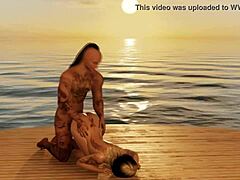 On The Yacht Engaging In Intense Anal Sex Game