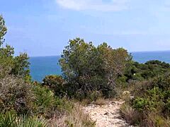 curvy cuban aixmen la cubana hints at wild car fun in the woods with subtle outdoor allure