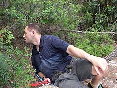 curvy cuban aixmen la cubana hints at wild car fun in the woods with subtle outdoor allure