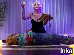 Halloween chucky comes to life surprising tiffany with anal breaking in curvy latina cosplay