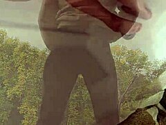 Fucked Milf Outside with Pissing on Her Feet Followed by Intense Footjob Action