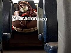 Oh my god, watch Indian crossdresser slut Lara Dsouza get wild in her sexy bus video part 2!