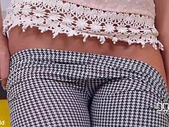 brunette pornstar displays natural small tits and trimmed pussy in kitchen model tour