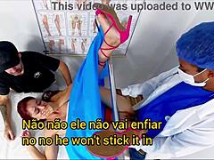 husband brings his redhead wife to a shady gynecologist for an unexpected interracial massage session outdoors