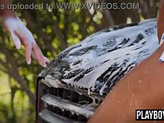 Why Do Curvy Ebony Twins Brandi Kelly and Brittany Kelly Get Naked for a Steamy Car Wash?