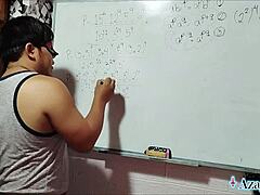 oh man, this 21 simplification sexual de p algebra with asian student and nerd teacher in bedroom, brown eyes staring