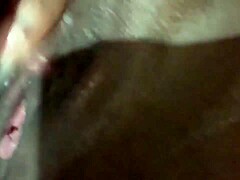 Yung ebony fingers her tight hole until creamy explosion hits!