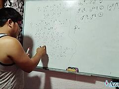 oh man, this 21 simplification sexual de p algebra with asian student and nerd teacher in bedroom, brown eyes staring