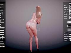 Whoa, this blonde teen with big tits and chubby ass is posing in fishnets and glasses! 😍