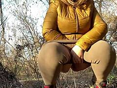 Mature mother-in-law shows off huge saggy tits and wet hairy pussy in homemade bbw doggystyle. Fat curvy ass gets bent over for milf fetish action