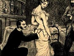 Back in the day, artists captured vintage erotic scenes with hairy beaver details in retro style