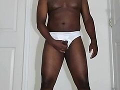 My First Time Masturbating Since August 24th This Year In White Underwear 4