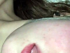 Cheating wife craves that nasty fucking with a big black cock dildo in sloppy solo masturbation while her husband is away