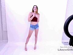 High-Fashion Brunette Gets Fucked at Modeling Audition