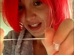 Brushing Teeth Matters While Chantal Enjoys Mouthfuls Of Toothpaste In Close-Up