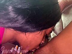 Kash officials dive into ebony pussy eating and toy play with oiled skinny bodies