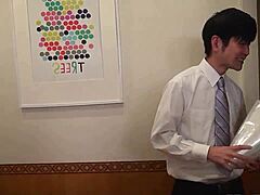 old men trick japanese teen with big natural tits into first creampie fuck. uncensored jav porn captures rough doggystyle action.