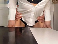 Secretary Takes Hard Doggystyle Fucking From Boss On Office Desk After Hours