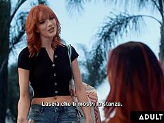 aidra fox subtly draws kenna james into a tender italian-subtitled encounter